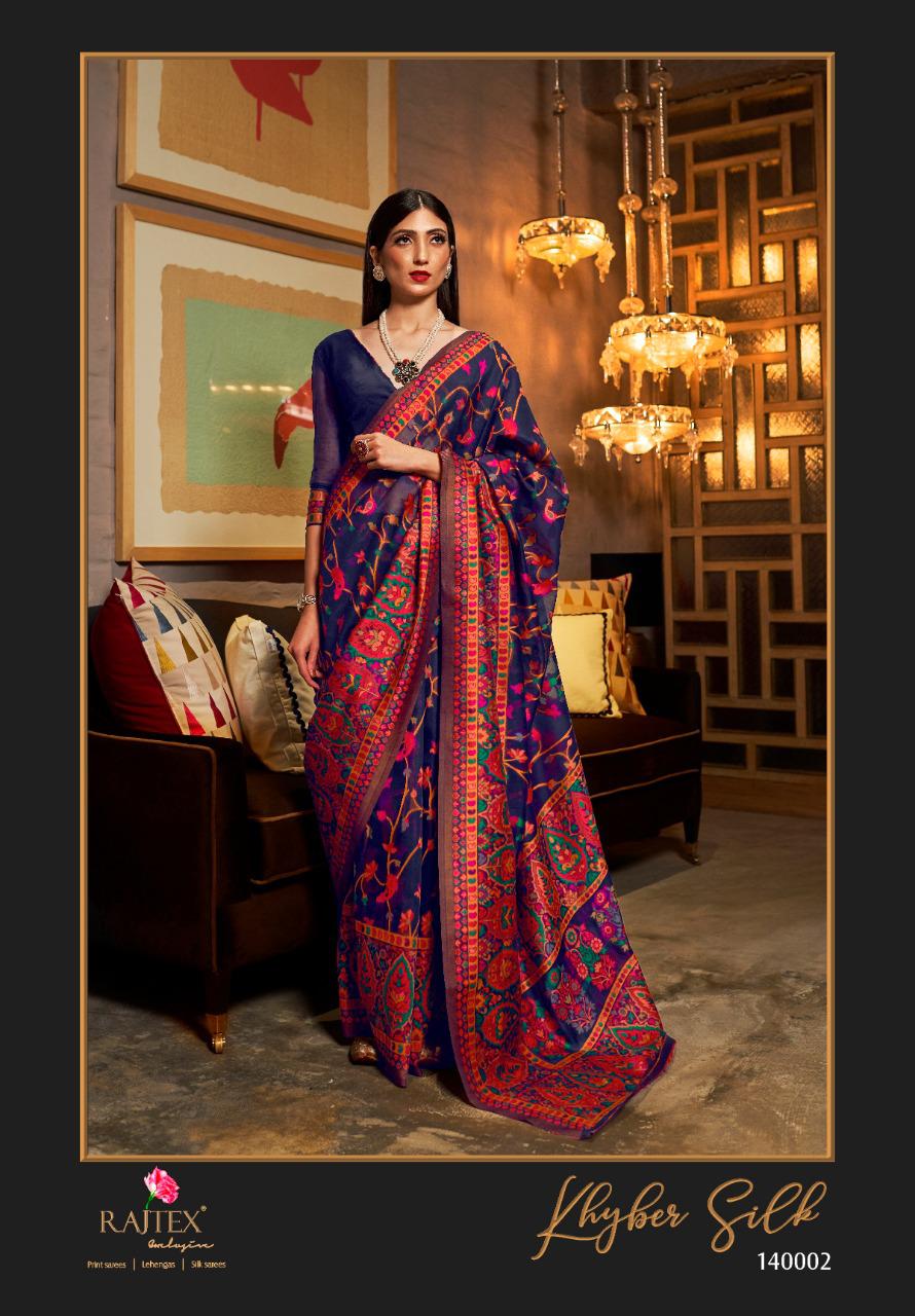 Khyber Silk By Rajtex Pure Kashmiri Modal Weaving Saree Online Shopping In India