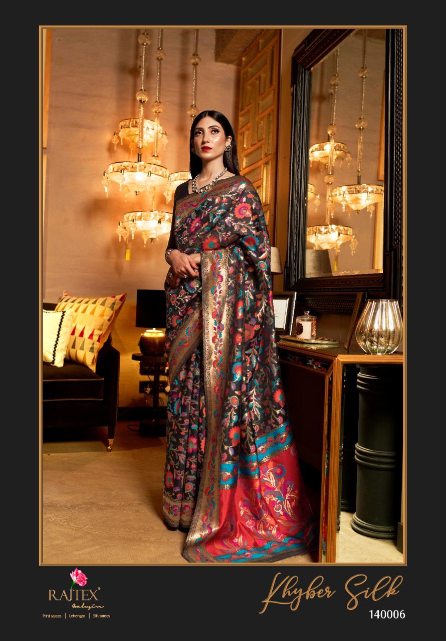 Khyber Silk By Rajtex Pure Kashmiri Modal Weaving Saree Online Shopping In India