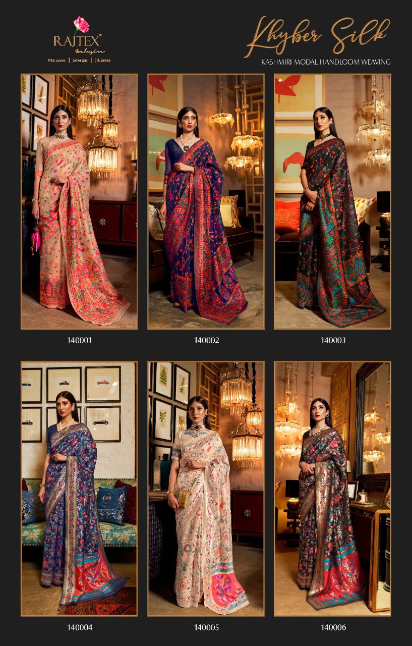 Khyber Silk By Rajtex Pure Kashmiri Modal Weaving Saree Online Shopping In India