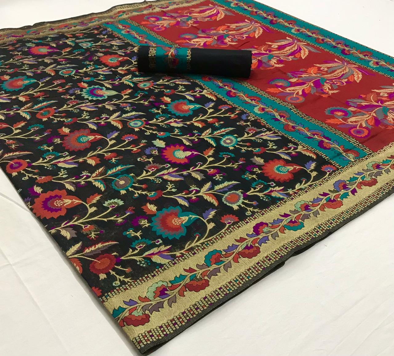 Khyber Silk By Rajtex Pure Kashmiri Modal Weaving Saree Online Shopping In India