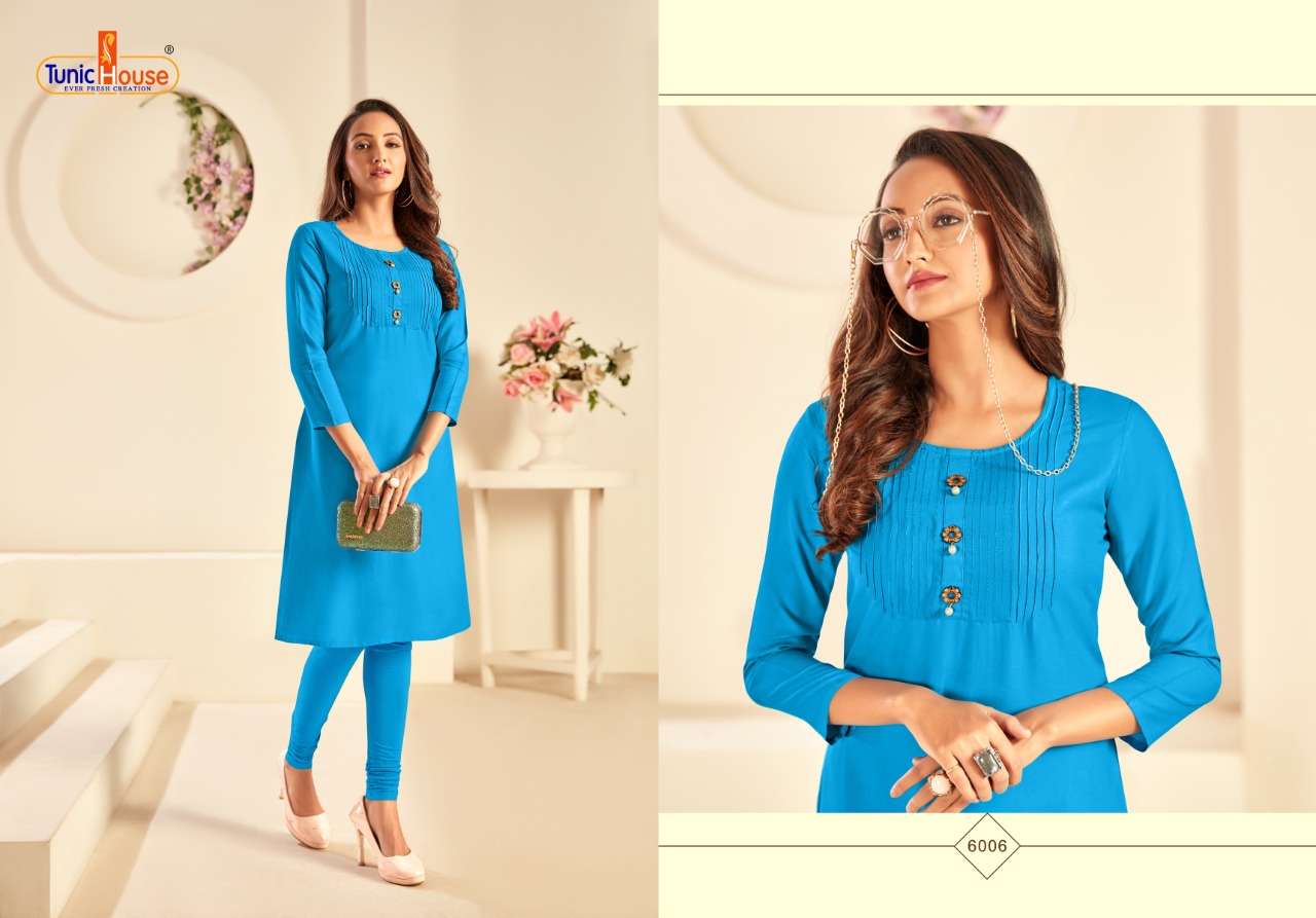 Nice Girl By Tunic House Rayon Kurti Low Rate Catalog