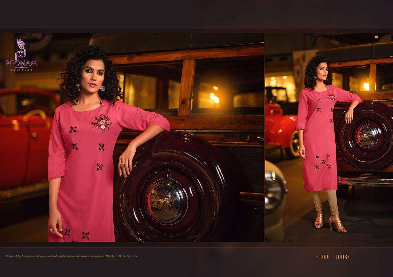 Poonam Lekha Rayon Plus Size Fancy Kurti