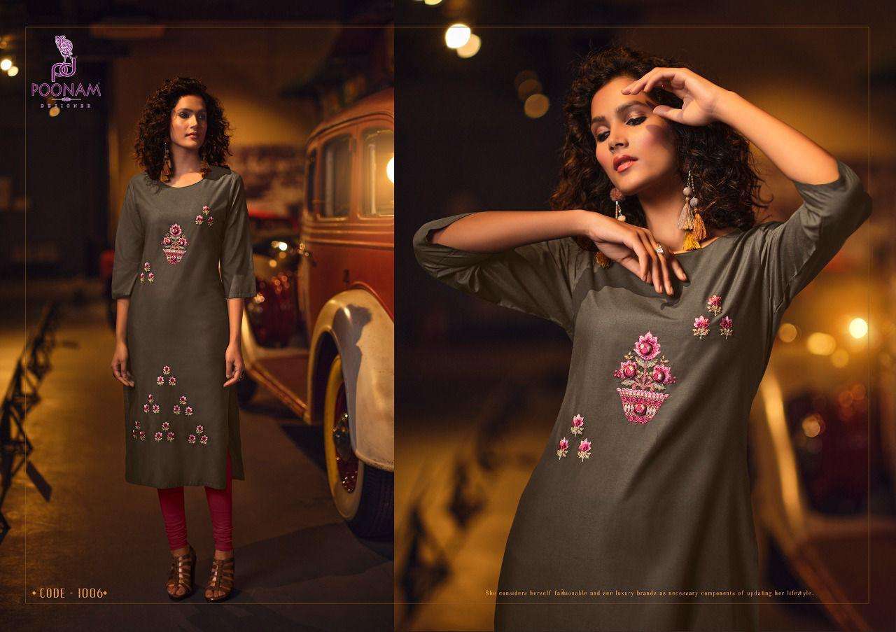 Poonam Lekha Rayon Plus Size Fancy Kurti