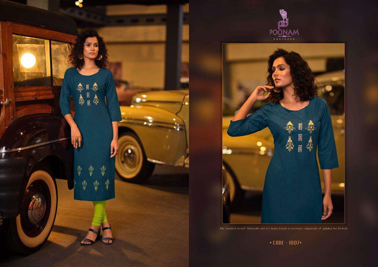 Poonam Lekha Rayon Plus Size Fancy Kurti