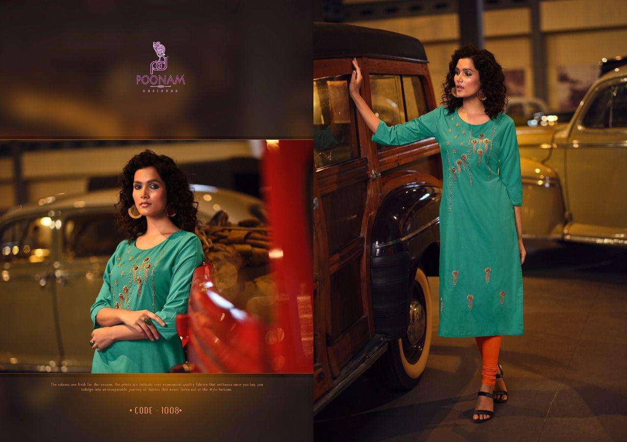 Poonam Lekha Rayon Plus Size Fancy Kurti
