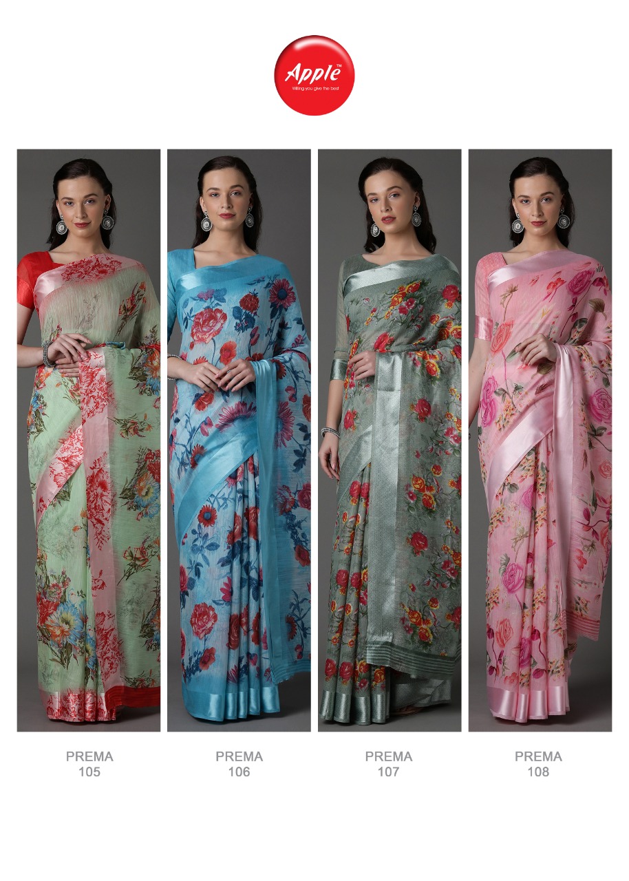 Prema By Apple Exclusive Sonaxi Patta Casual Wear Saree At Low Range Catalogs