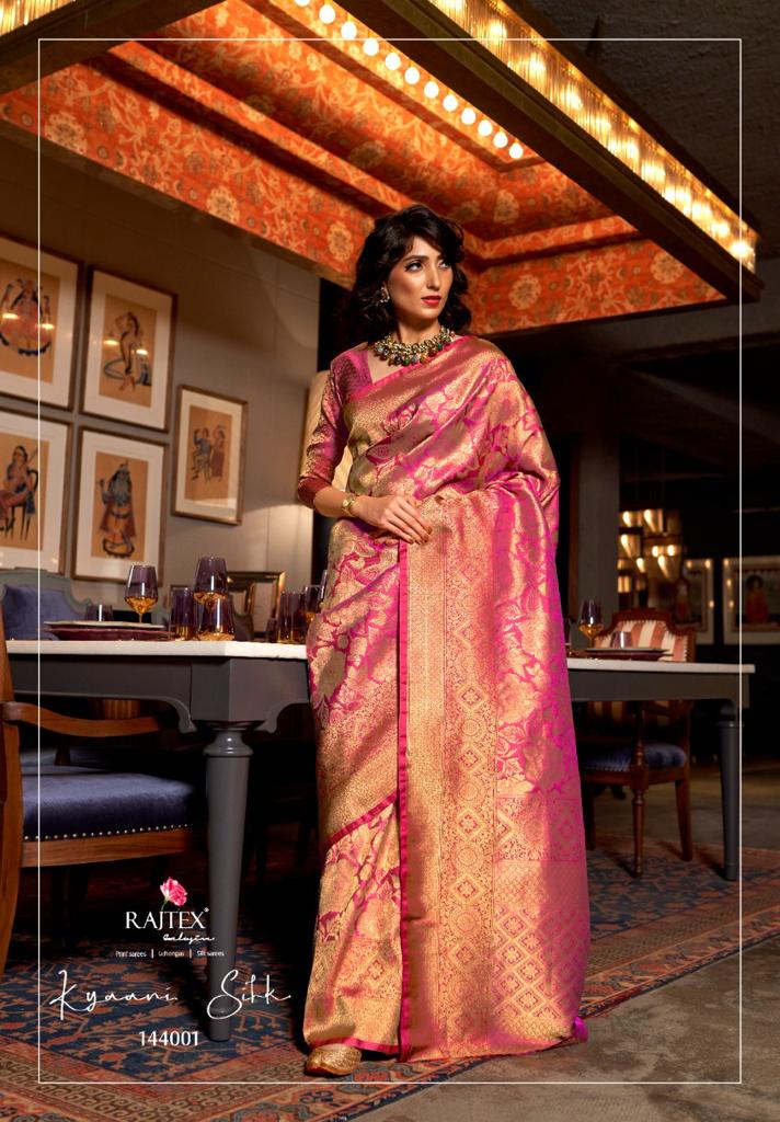 Rajtex Presents Kyaani Silk Designer Nylon Soft Silk Traditional Wear Saree Catalogs