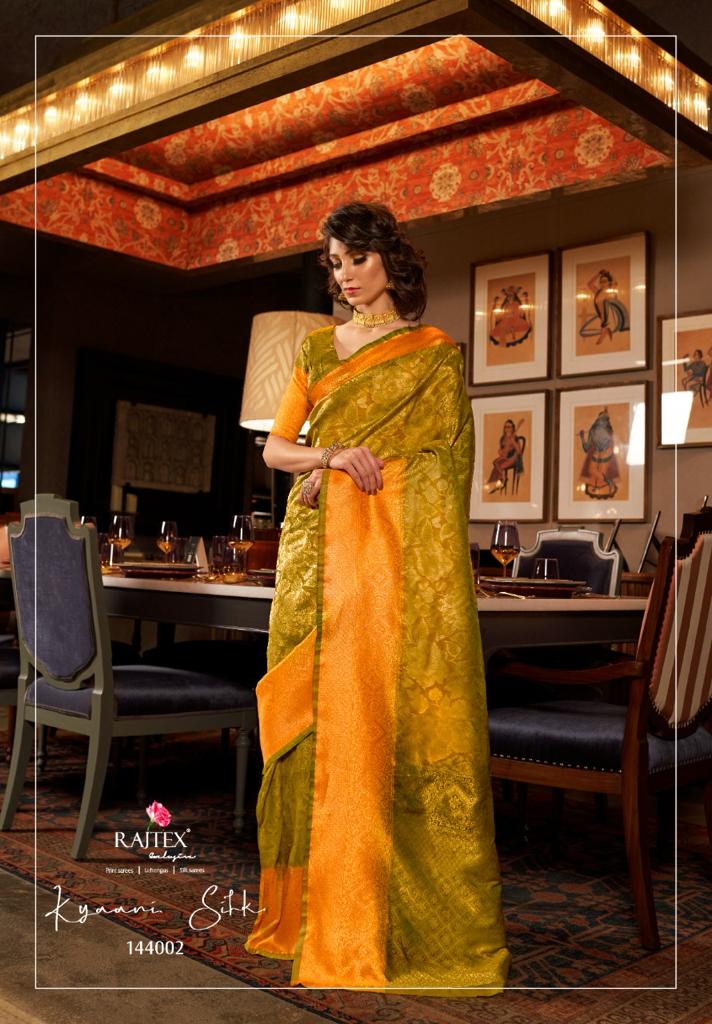 Rajtex Presents Kyaani Silk Designer Nylon Soft Silk Traditional Wear Saree Catalogs