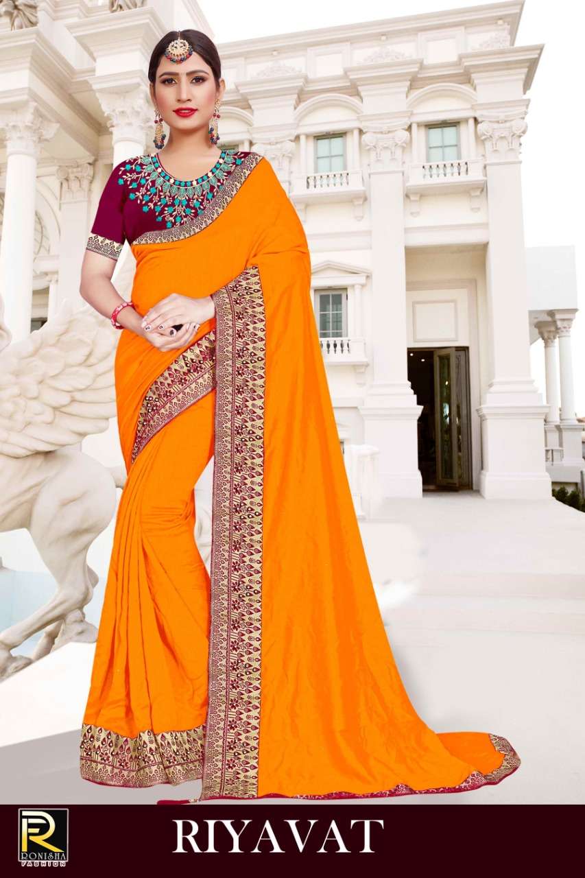 Ranjna Saree Rivayat Fancy Border Work Blouse Designer Saree Collection