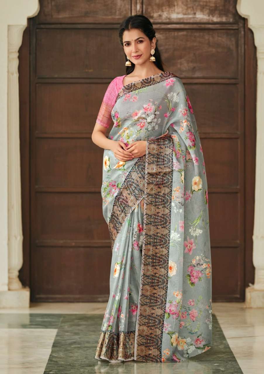 Rosey Orgenza Vol 2 Fancy Sarees With Weaving Border By Shangrila