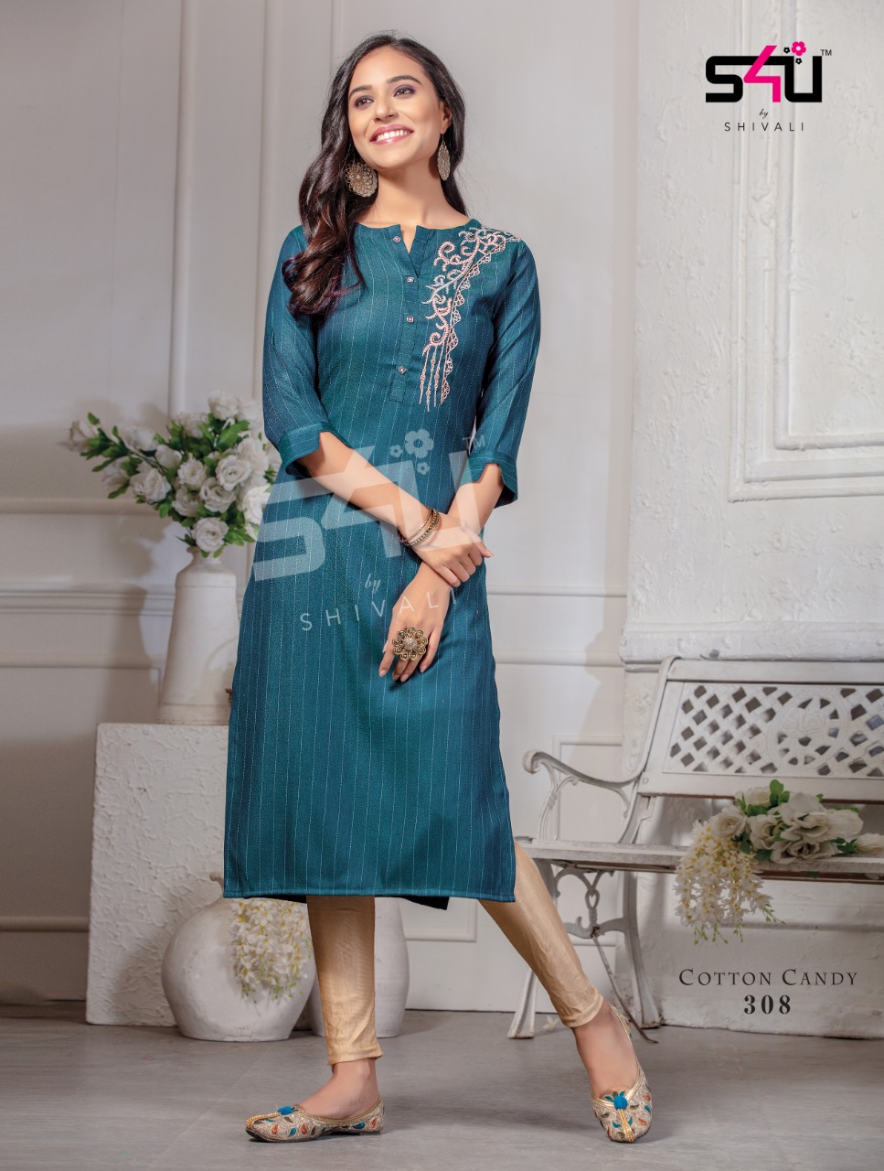 S4u Cotton Candy B3 Traditional Wear Long Kurtis Wholesaler In Surat Market
