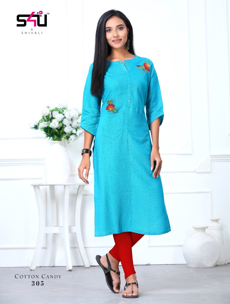 S4u Cotton Candy B3 Traditional Wear Long Kurtis Wholesaler In Surat Market