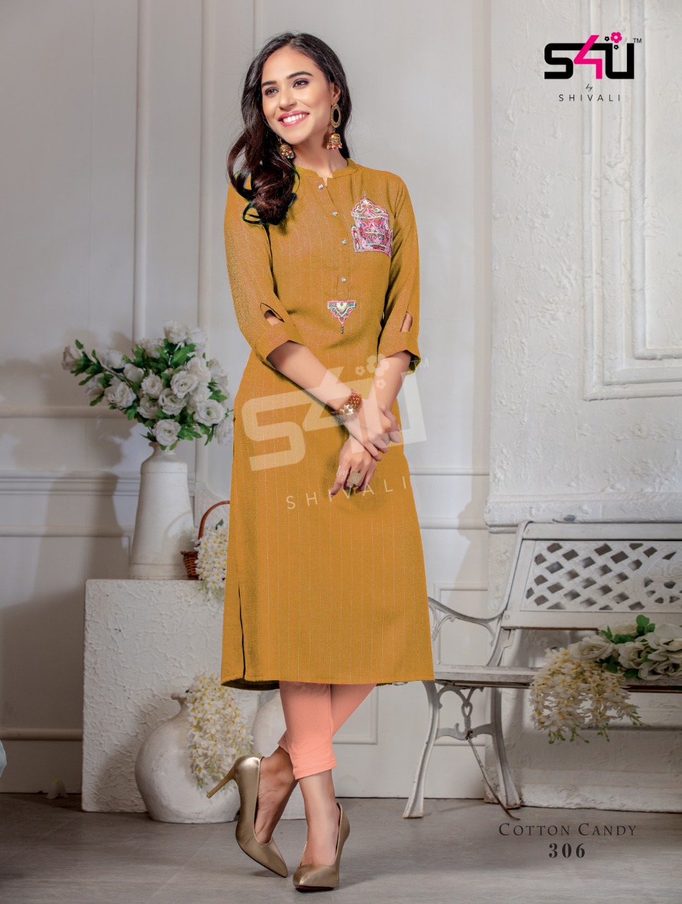 S4u Cotton Candy B3 Traditional Wear Long Kurtis Wholesaler In Surat Market