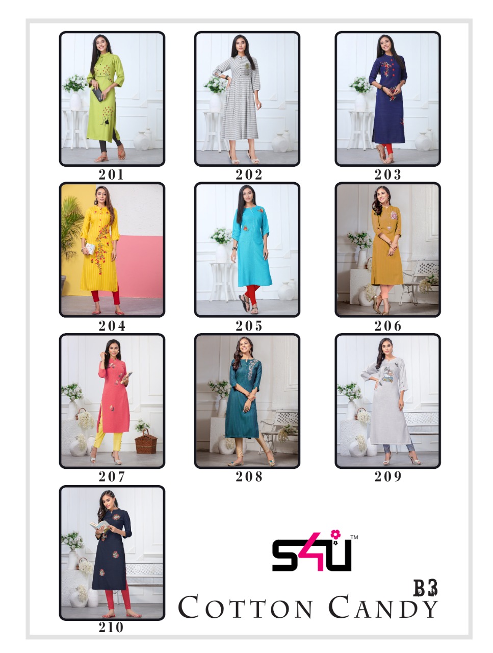 S4u Cotton Candy B3 Traditional Wear Long Kurtis Wholesaler In Surat Market