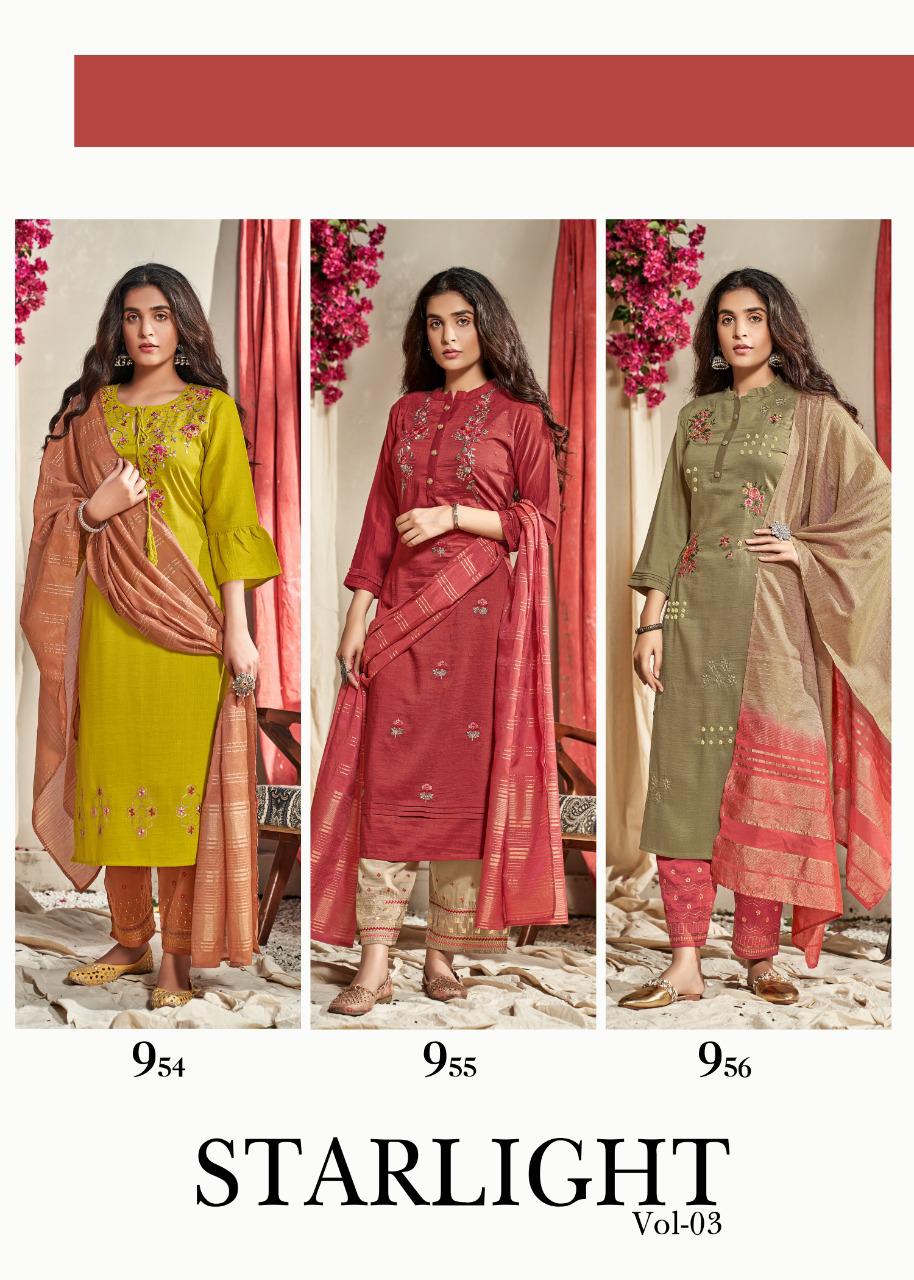 Starlight Vol 3 By Vink Viscose Silk Readymade Boutique Style Salwar Kameez