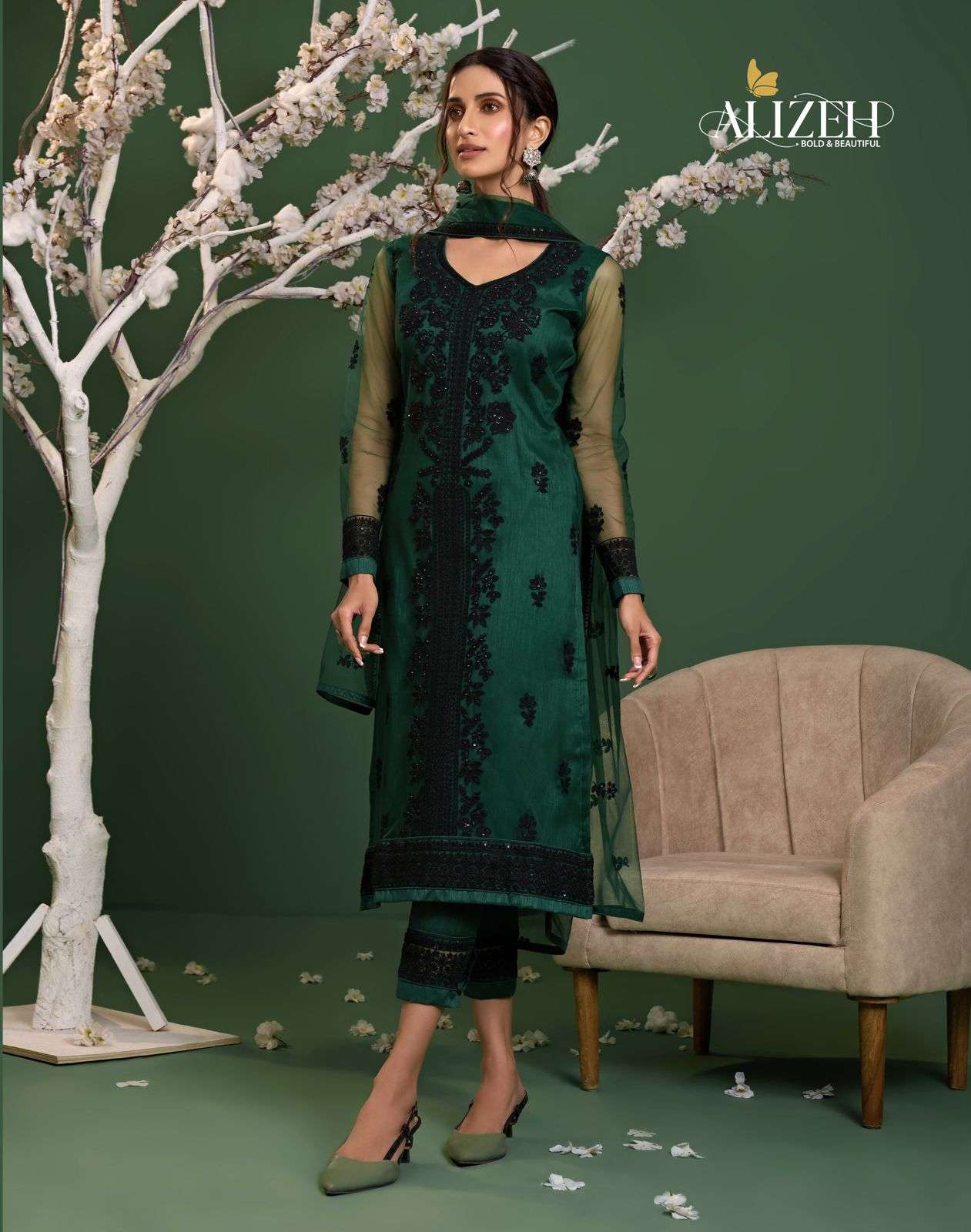 Zaida Vol 6 Stylish And Colorful Straight Salwar Kameez By Alizeh