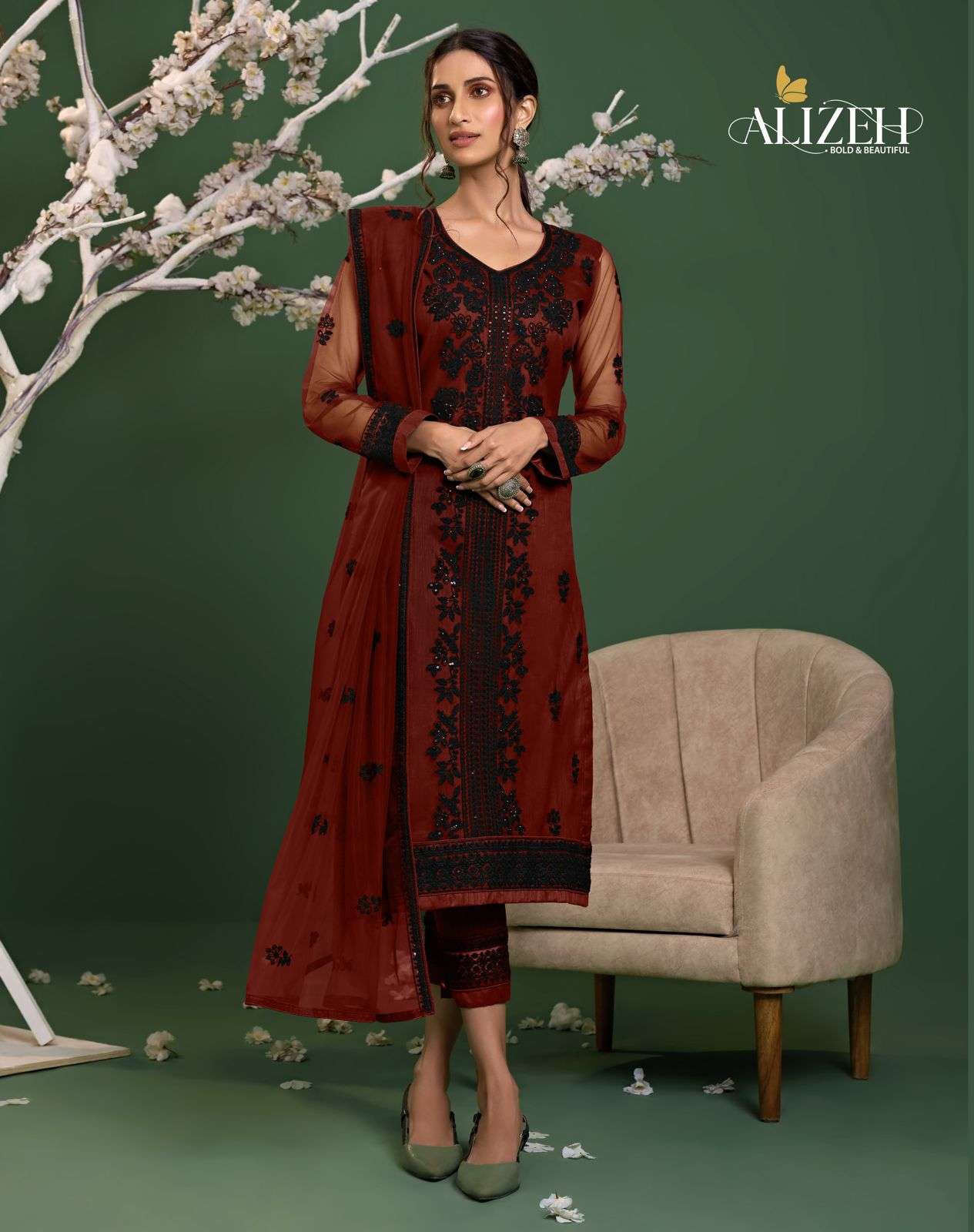 Zaida Vol 6 Stylish And Colorful Straight Salwar Kameez By Alizeh
