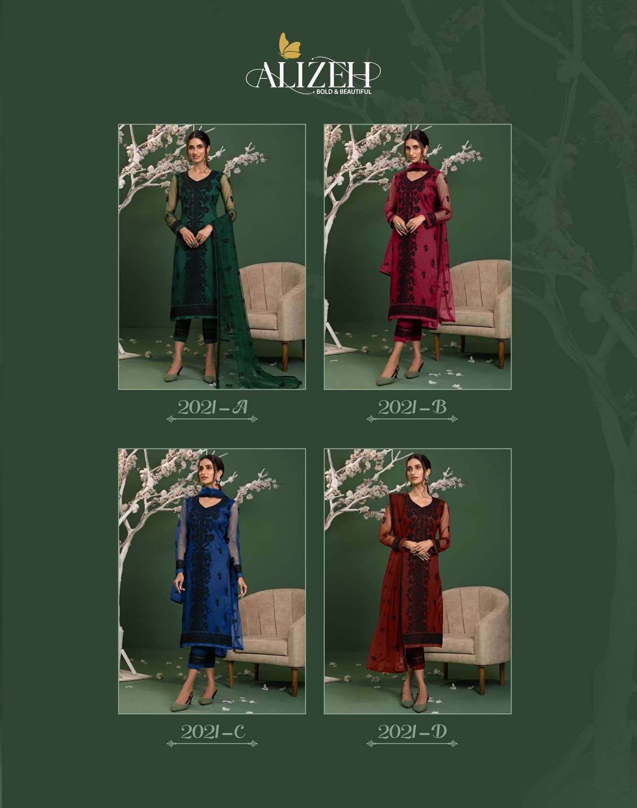 Zaida Vol 6 Stylish And Colorful Straight Salwar Kameez By Alizeh