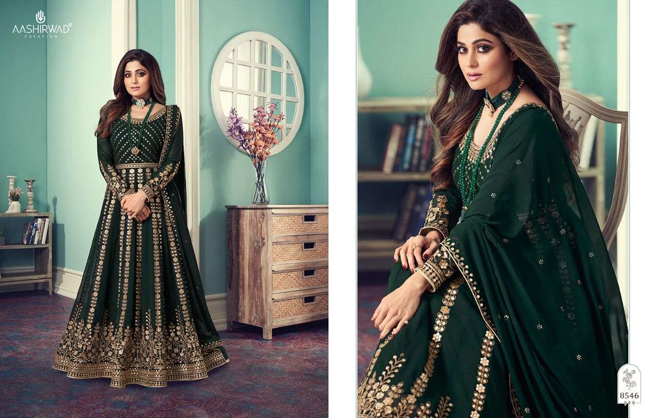 aashirwad gulnar georgette anarkali suits readymade free size 