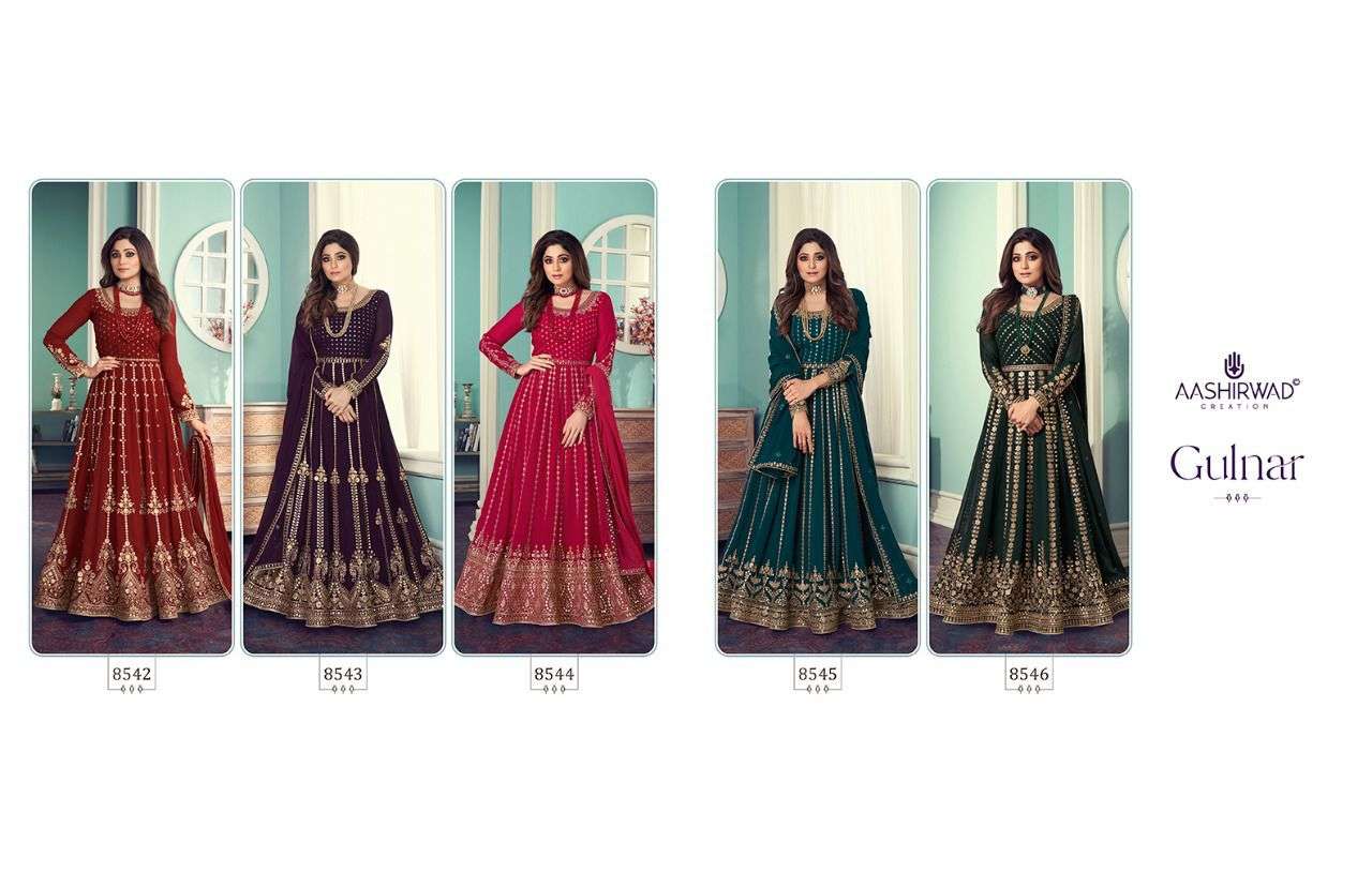 aashirwad gulnar georgette anarkali suits readymade free size 