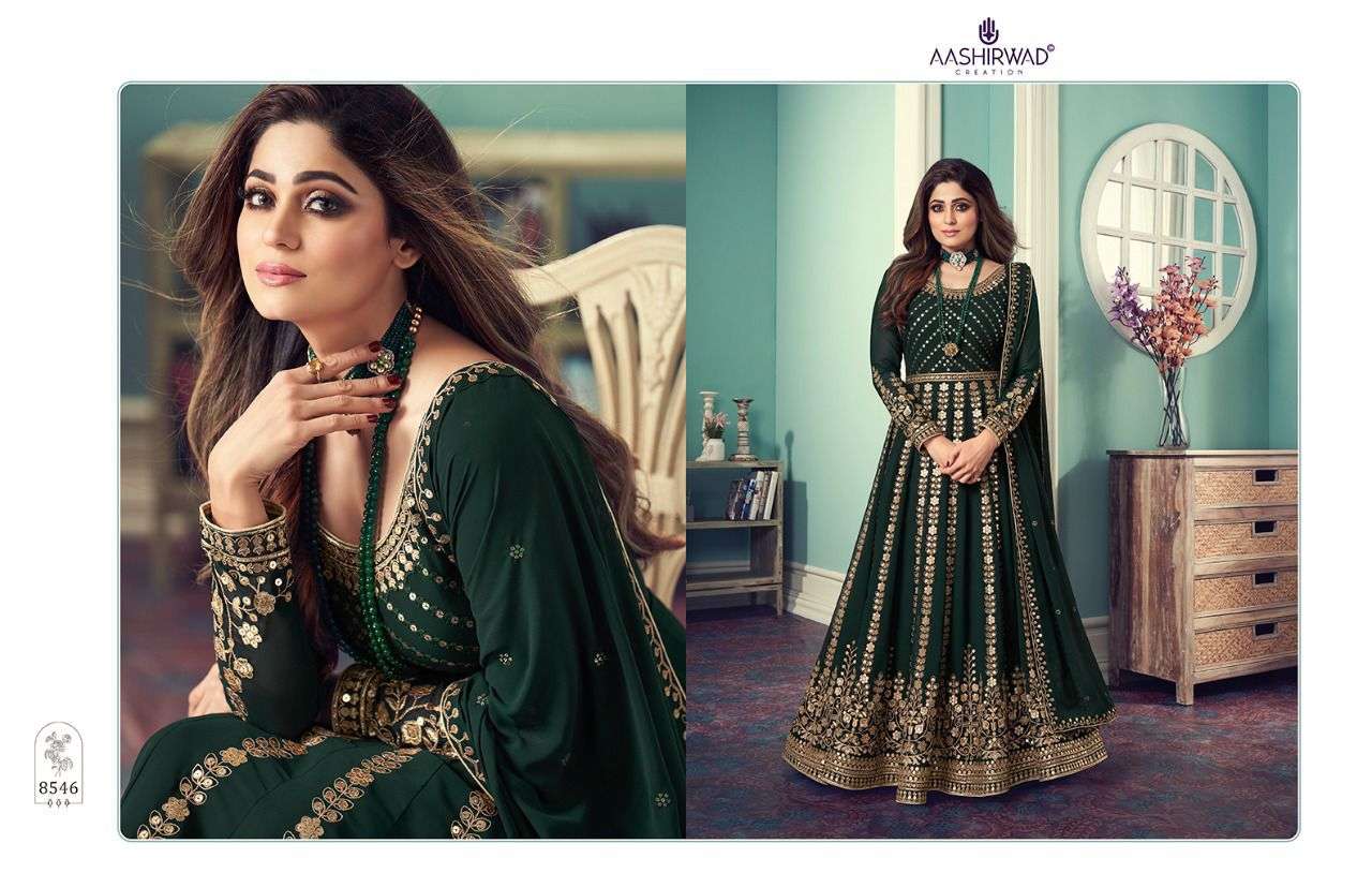 aashirwad gulnar georgette anarkali suits readymade free size 