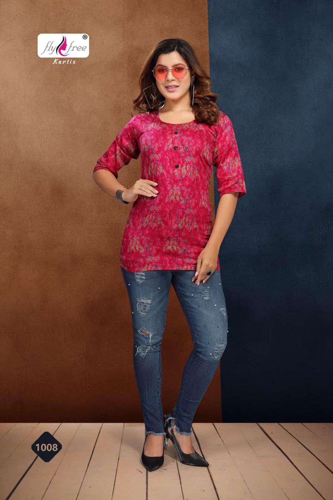 FOLK VOL-7 BY FLY FREE HEAVY RAYON SHORT TOP CATALOG