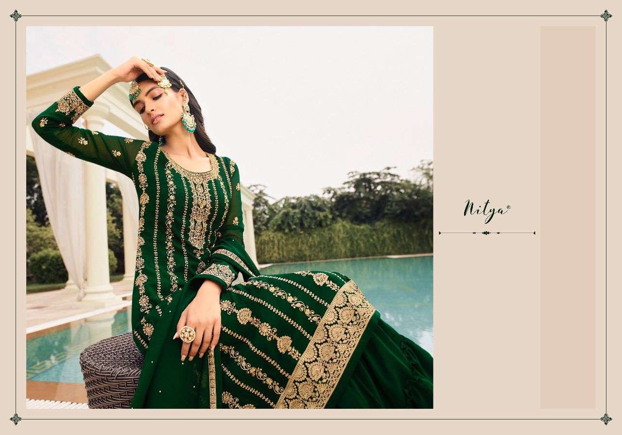 lt nitya 173 73001-73005 series georgette sharara style salwar suits catalog 