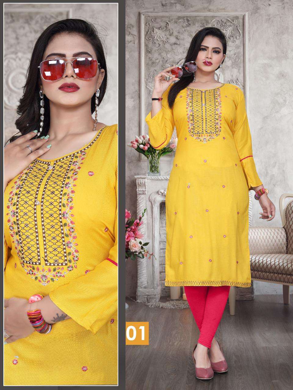  DESTINY VOL.4 BY FASHION TALK HEAVY RATE WITH WORK KURTI CATALOG WHOLESALER BEST RATE