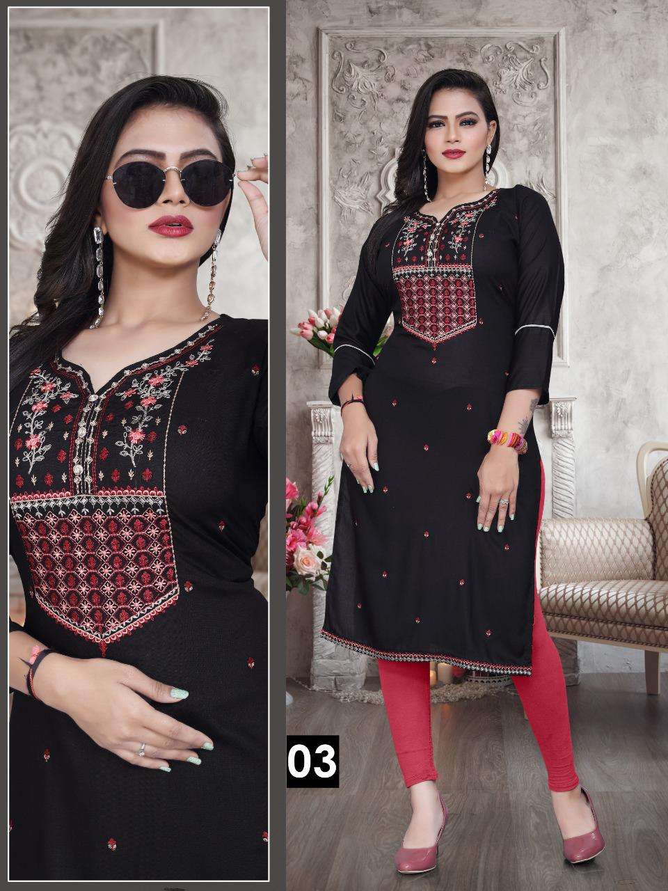  DESTINY VOL.4 BY FASHION TALK HEAVY RATE WITH WORK KURTI CATALOG WHOLESALER BEST RATE