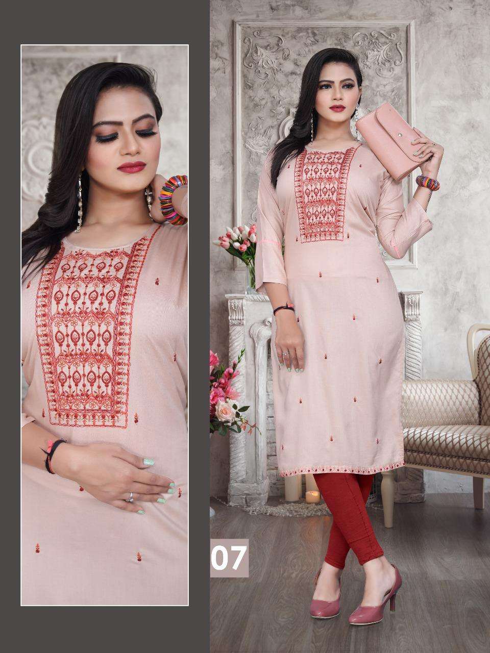  DESTINY VOL.4 BY FASHION TALK HEAVY RATE WITH WORK KURTI CATALOG WHOLESALER BEST RATE