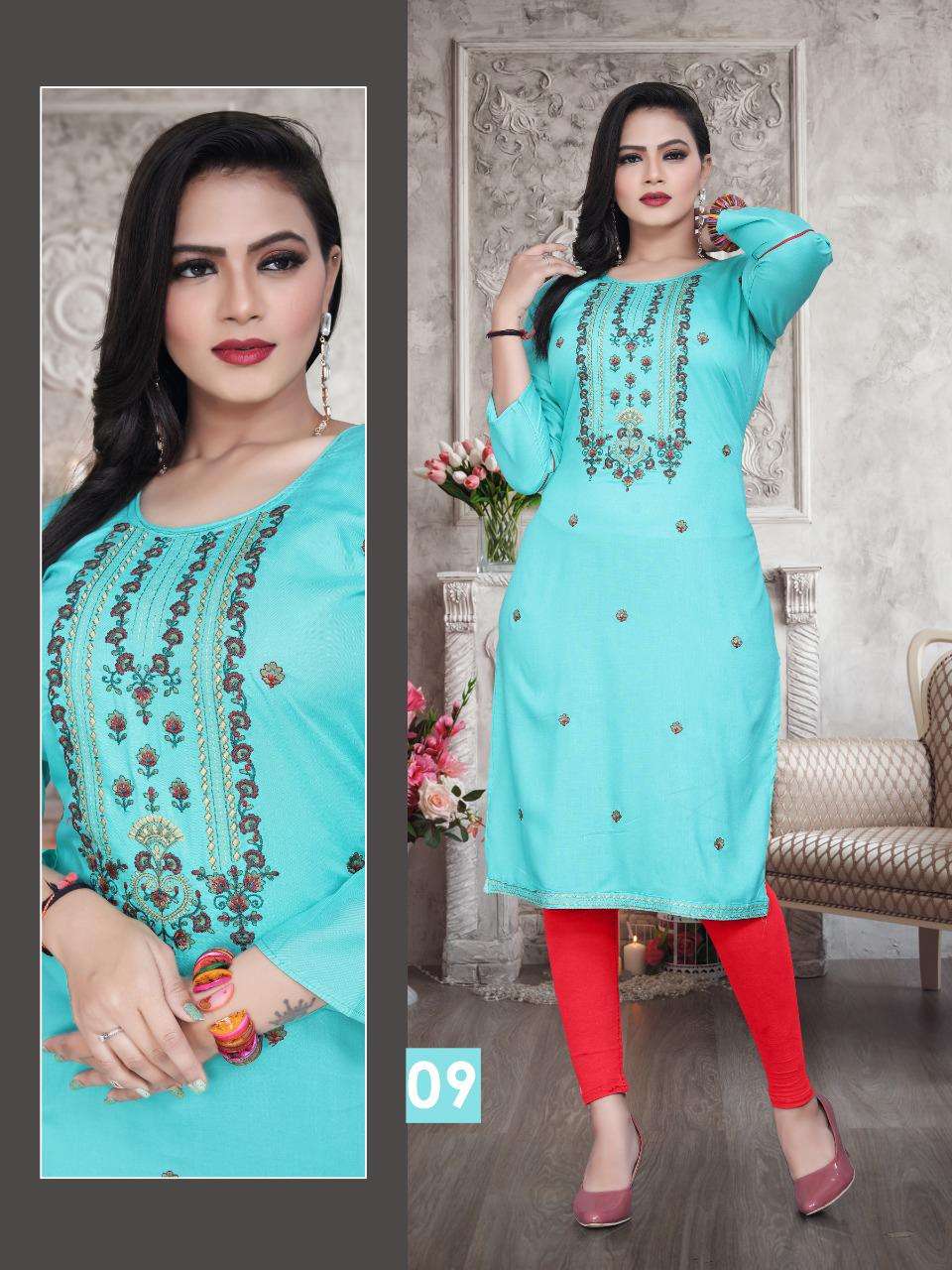  DESTINY VOL.4 BY FASHION TALK HEAVY RATE WITH WORK KURTI CATALOG WHOLESALER BEST RATE