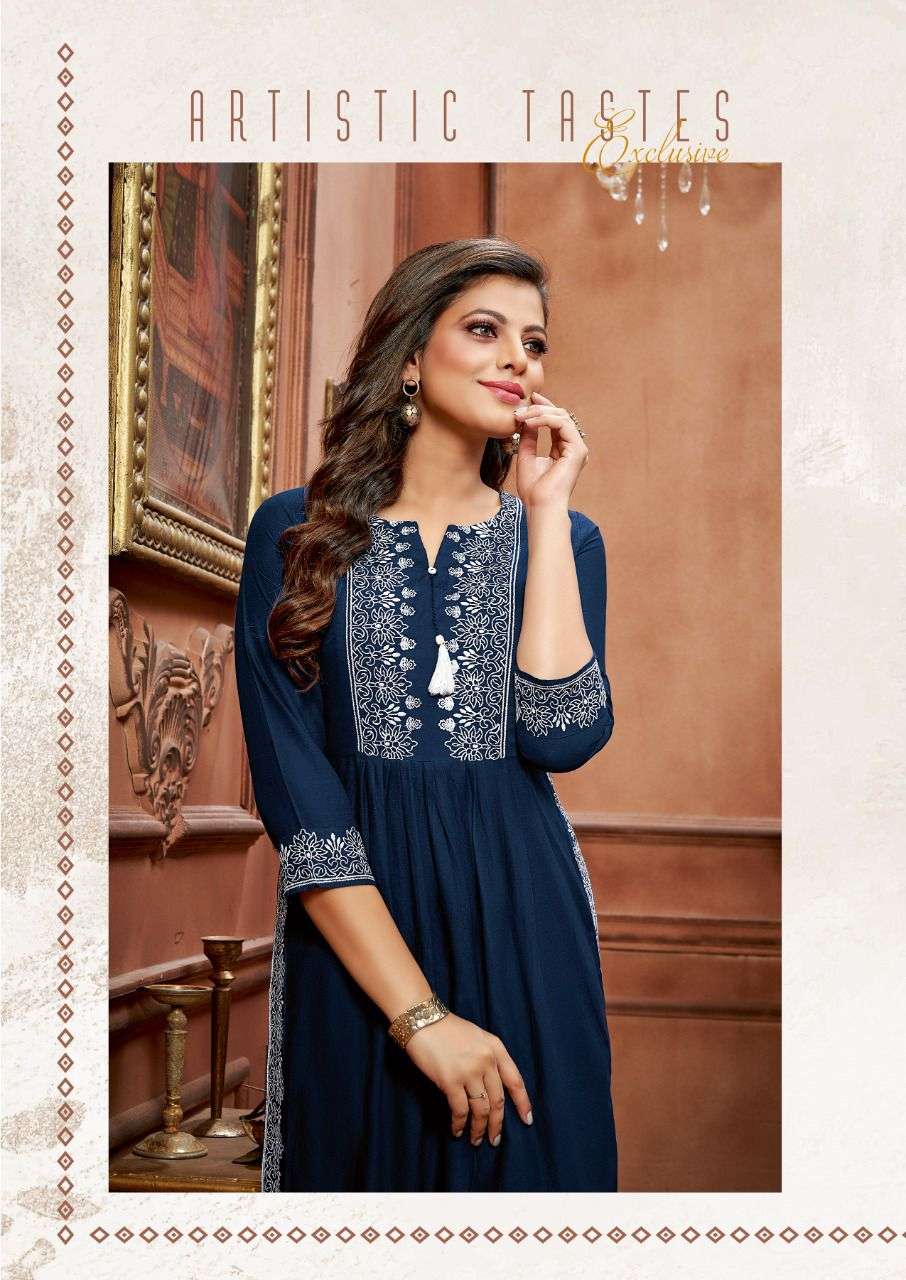 Buy Anokhi Embroidery Work Kurtis With Pants Catalogue at Rs 8850 online  from Surati Fabric fancy kurtis  SFAN
