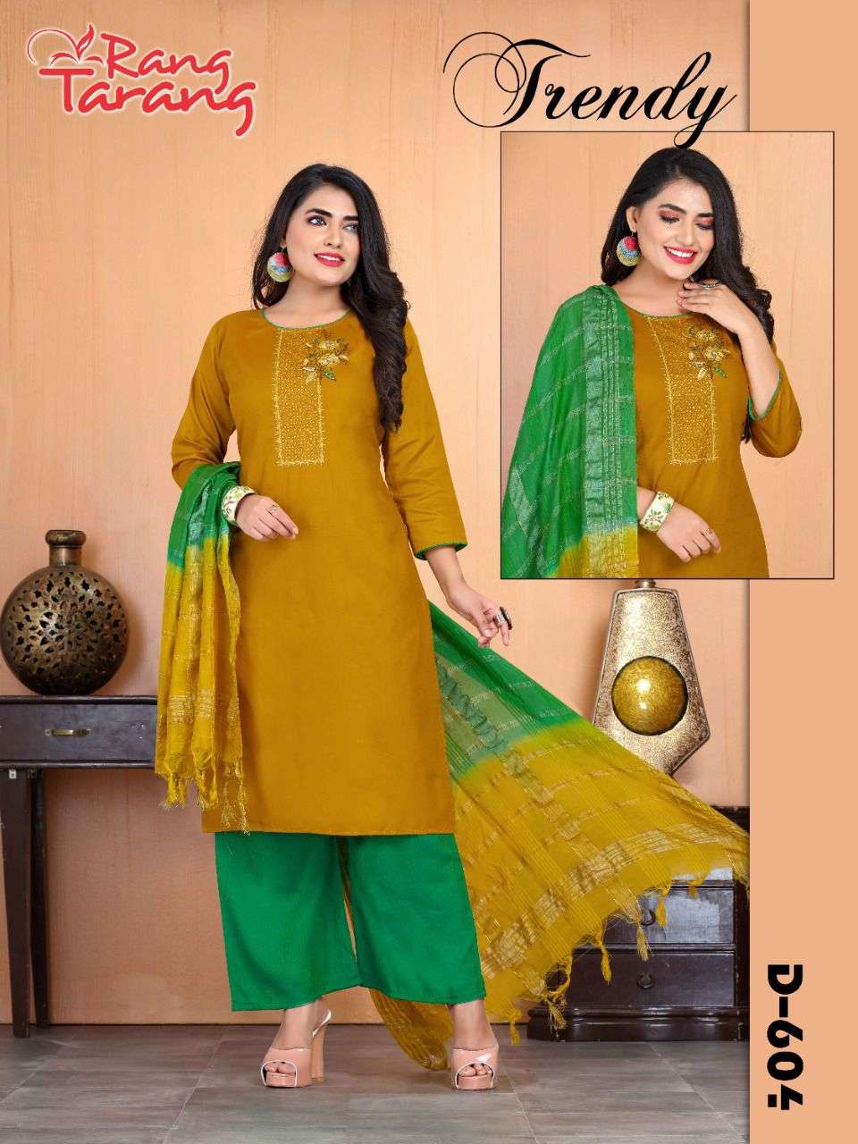 FANTASTIC 4 BY RANG TARANG HEAVY Jam WITH EMBROIDERY &. SIROSKI WORK  READY MADE SUIT CATALOG WHOLESALER BEST RATE