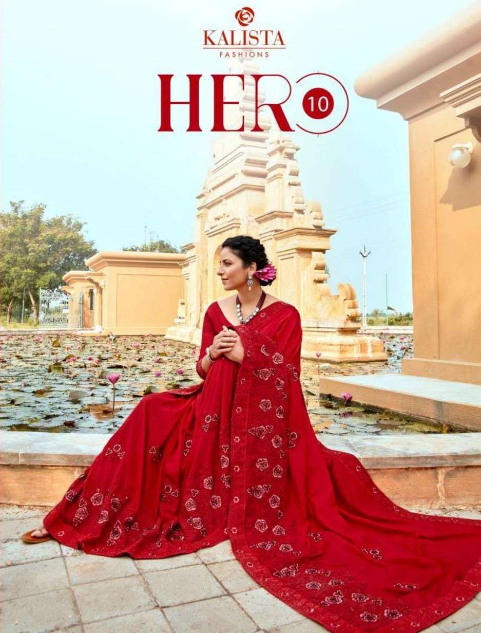 kalista hero vol 10 work fancy saree wholesale store 