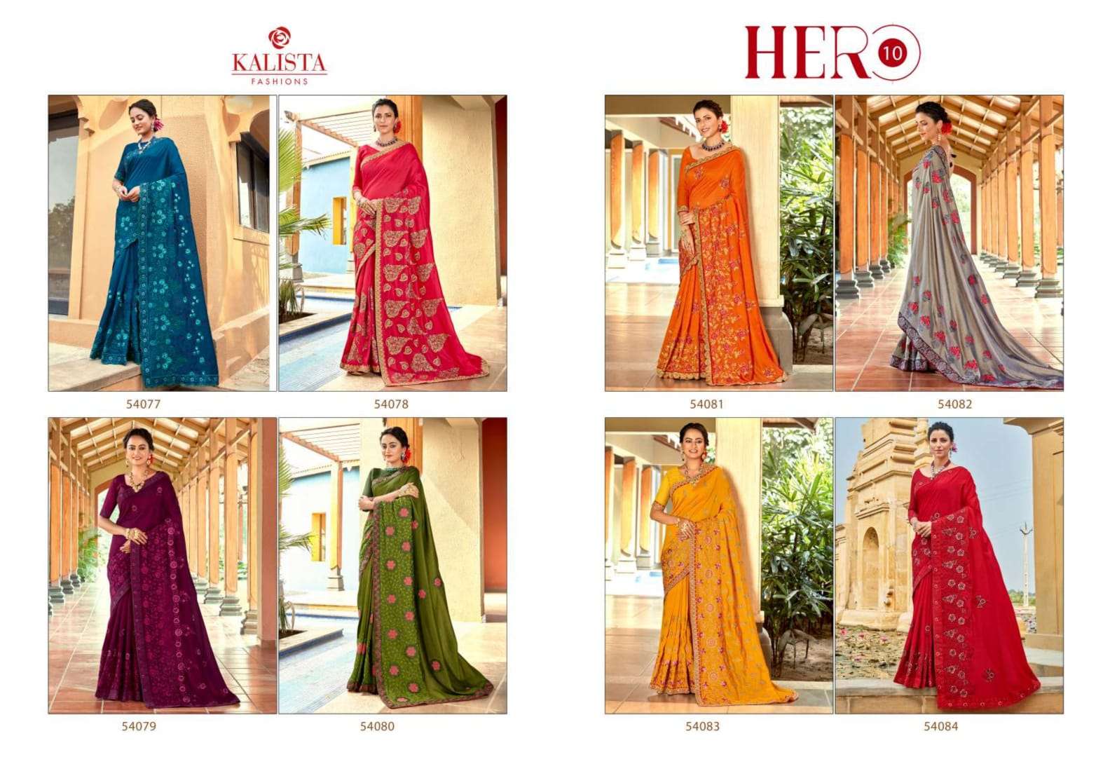 kalista hero vol 10 work fancy saree wholesale store 