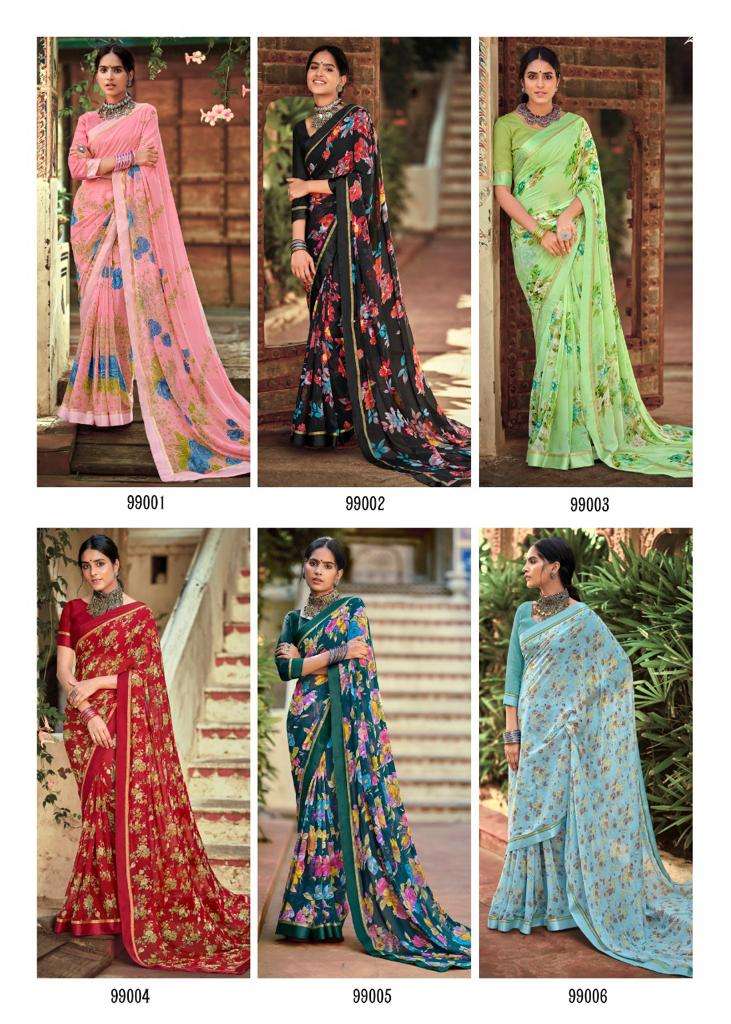 kashvi creation phulwari weightless with fancy border saree catalog 
