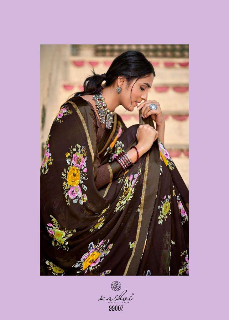 kashvi creation phulwari weightless with fancy border saree catalog 