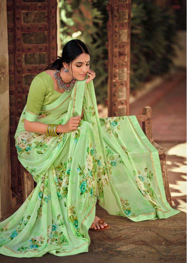 kashvi creation phulwari weightless with fancy border saree catalog 