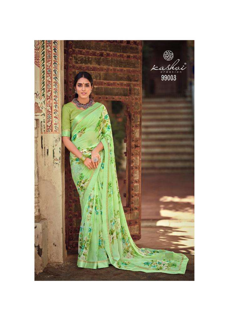 kashvi creation phulwari weightless with fancy border saree catalog 