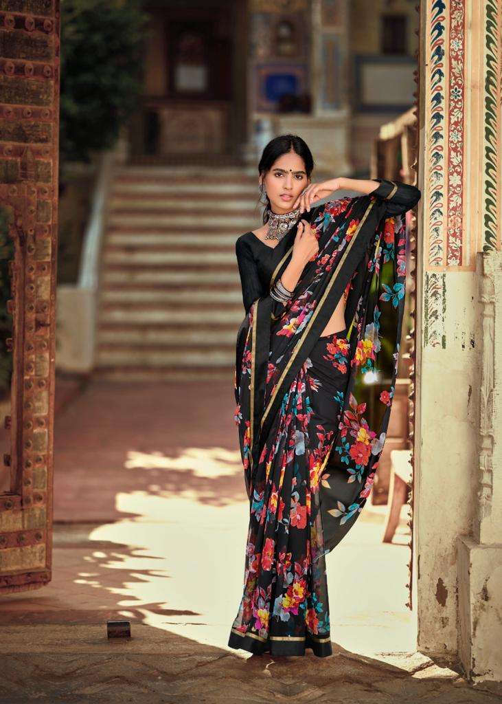 kashvi creation phulwari weightless with fancy border saree catalog 