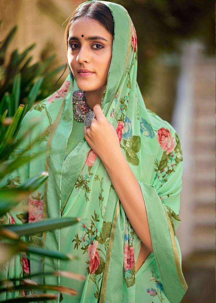 kashvi creation phulwari weightless with fancy border saree catalog 