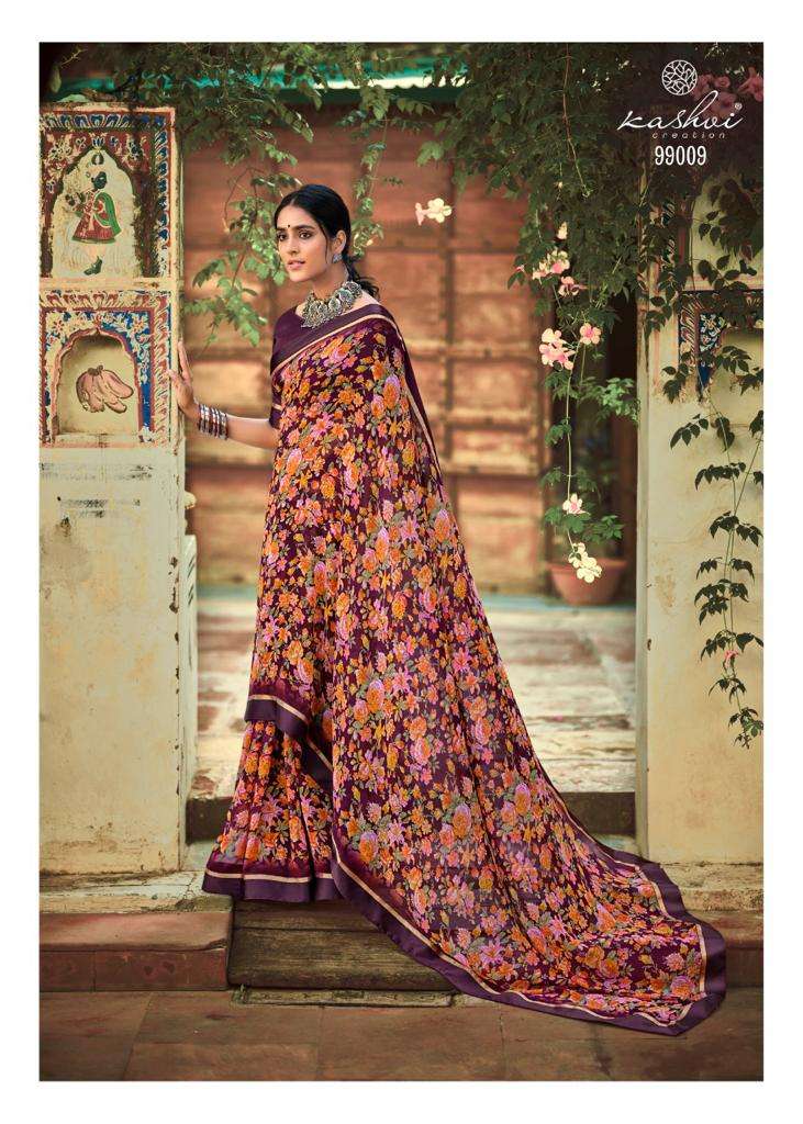 kashvi creation phulwari weightless with fancy border saree catalog 