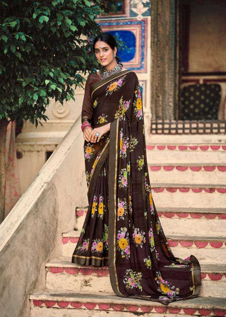kashvi creation phulwari weightless with fancy border saree catalog 