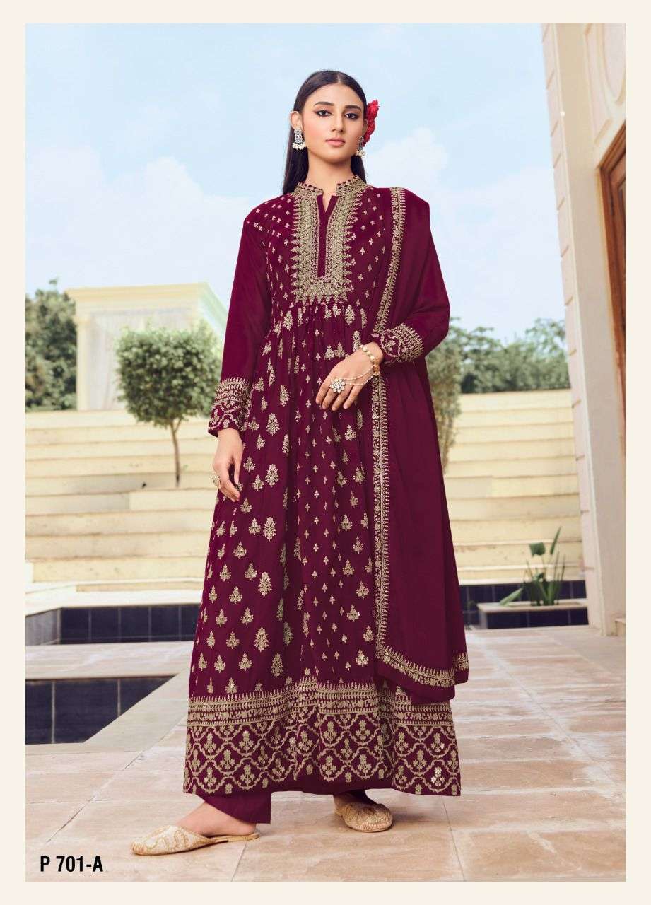 lt nitya 701 colors georgette fully stitched long party wear dresses 