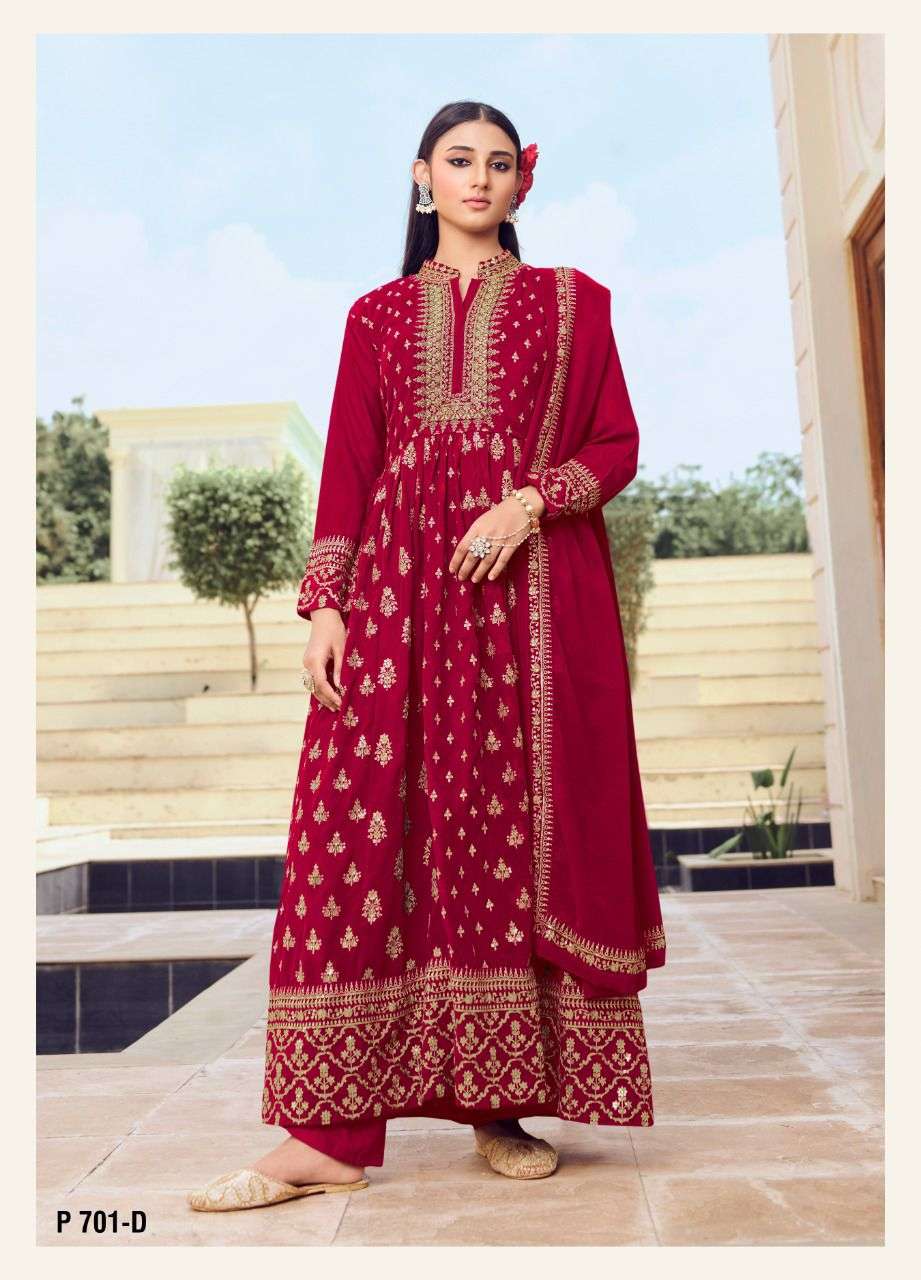 lt nitya 701 colors georgette fully stitched long party wear dresses 