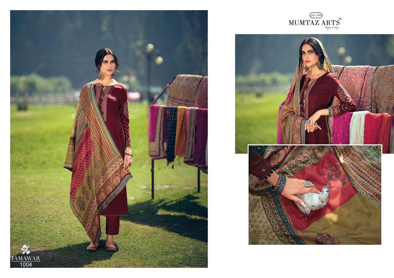 mumtaz arts jamawar lawn cotton print work ladies suits best rate for shop 