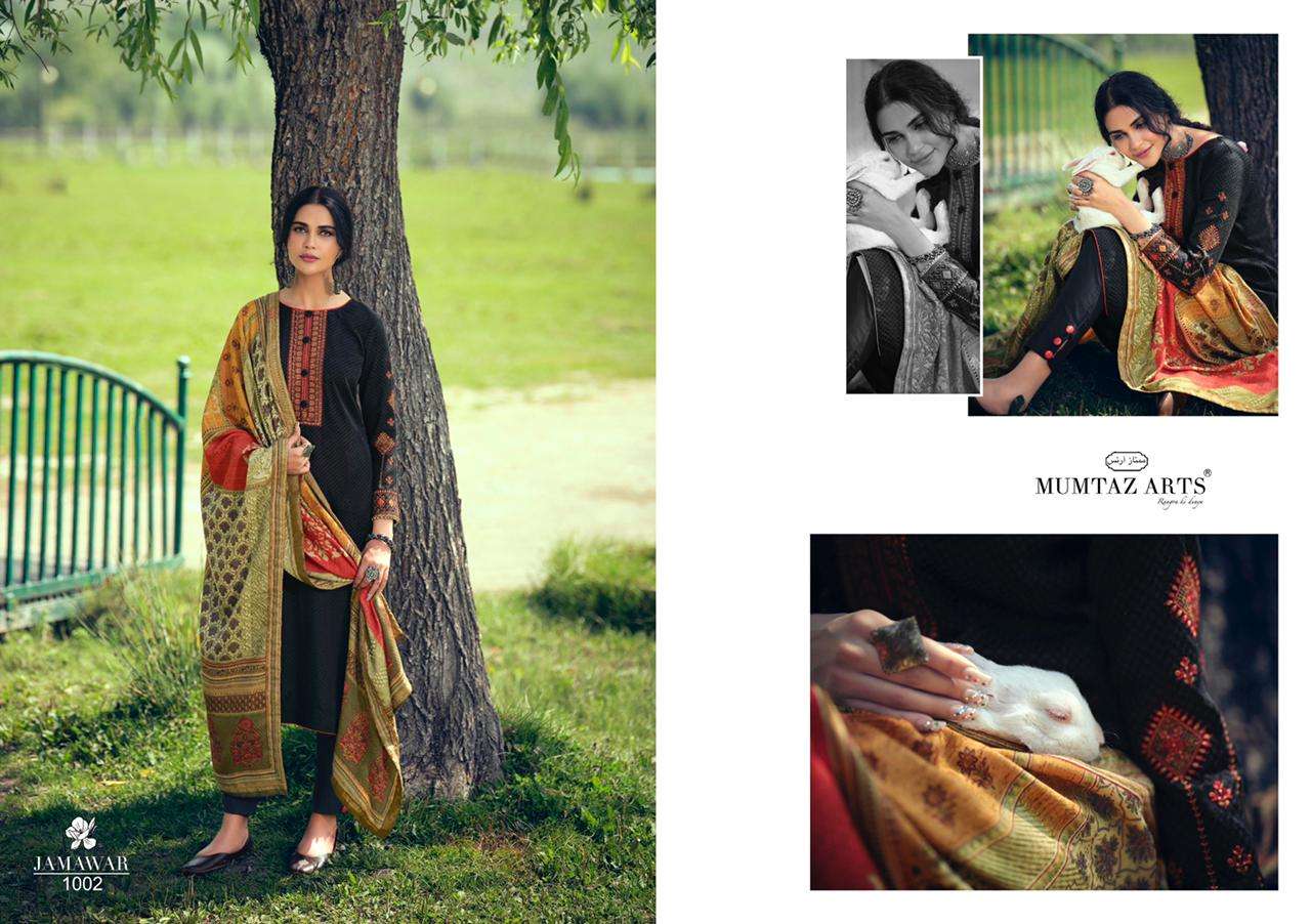 mumtaz arts jamawar lawn cotton print work ladies suits best rate for shop 