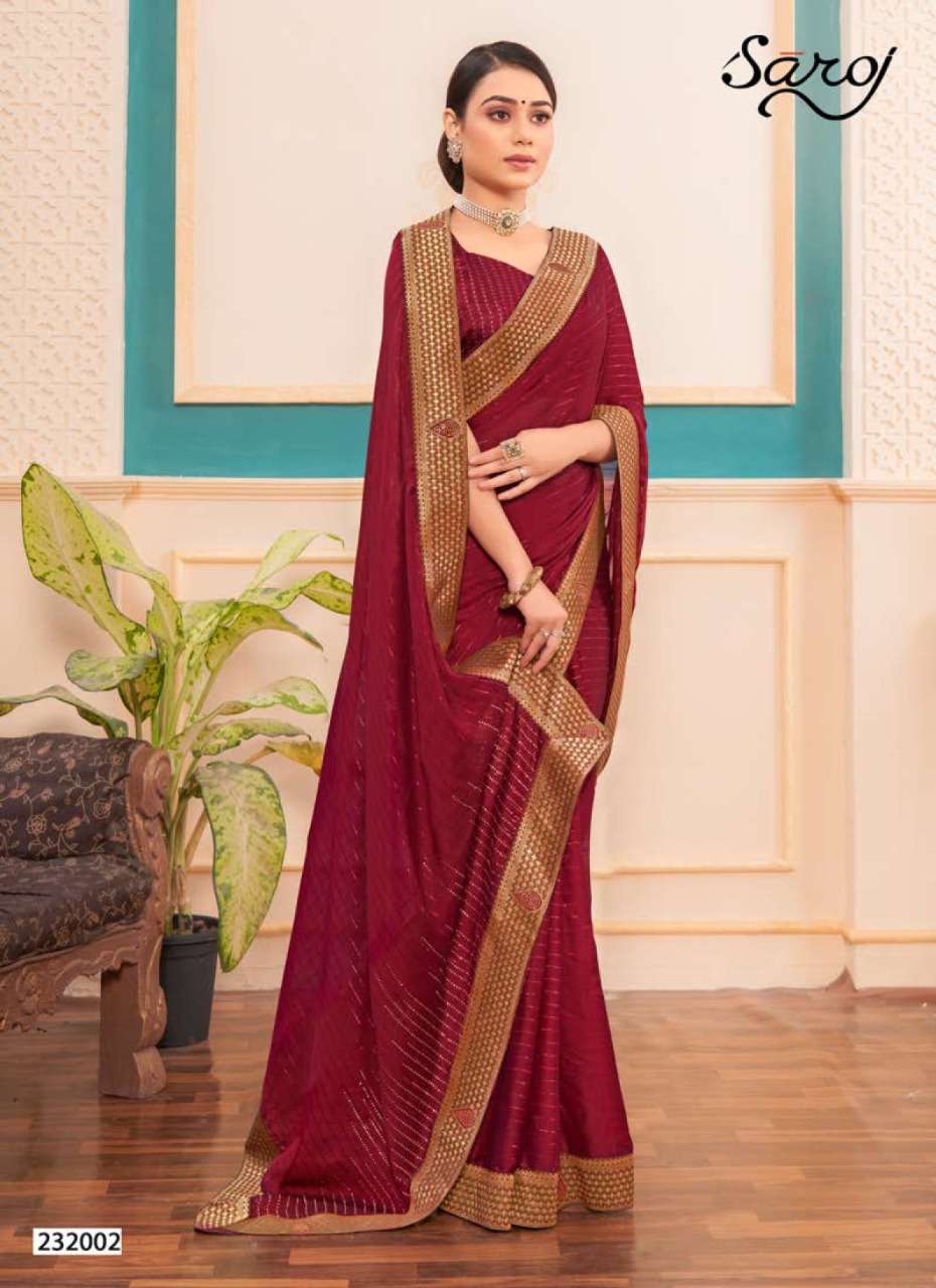 saroj prisha georgette fancy designer saris wholesale shop 
