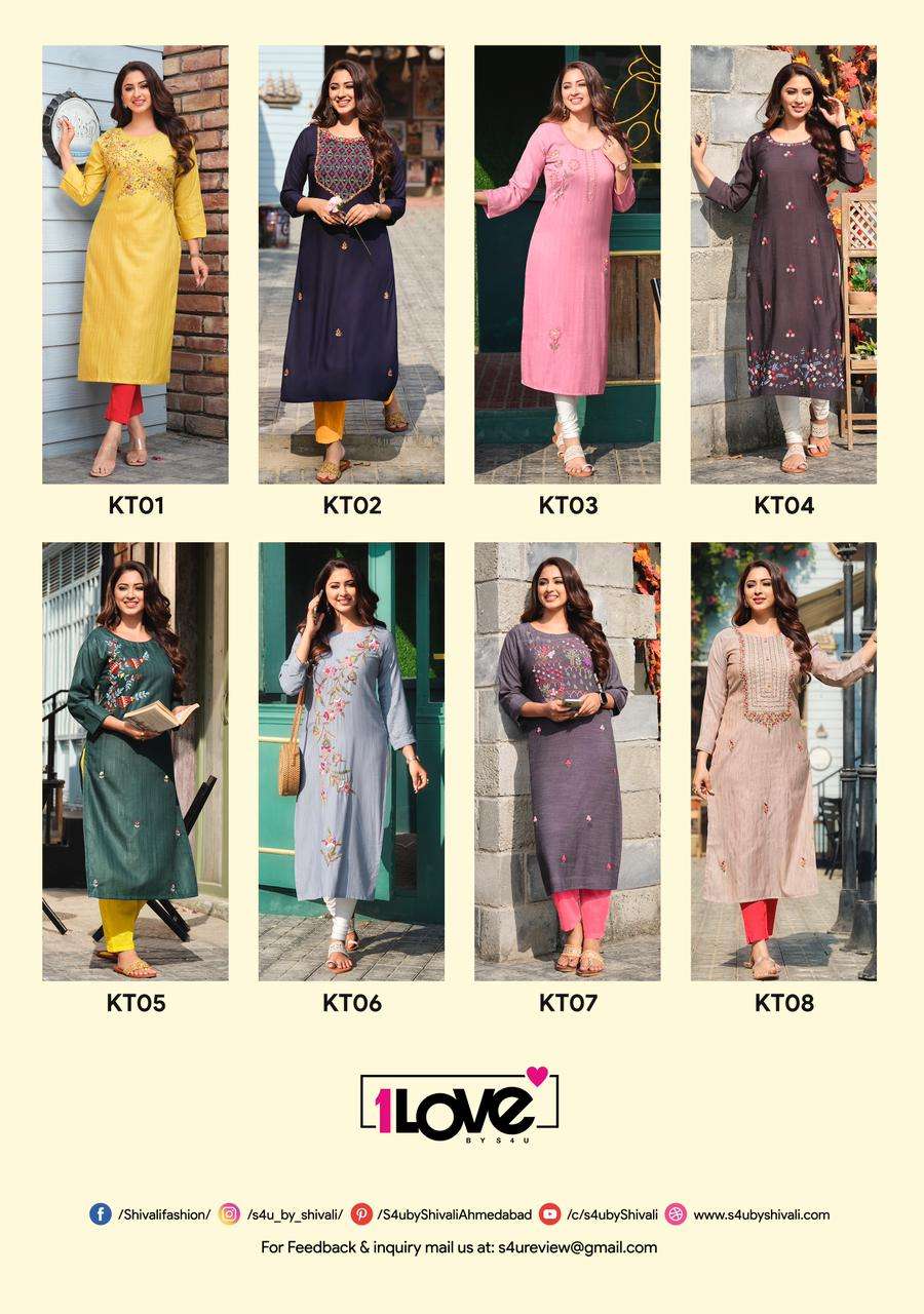 1love by s4u knotty tales sober and delightful kurtas with colorful knot handwork collection 