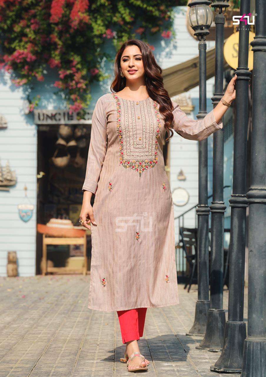 1love by s4u knotty tales sober and delightful kurtas with colorful knot handwork collection 